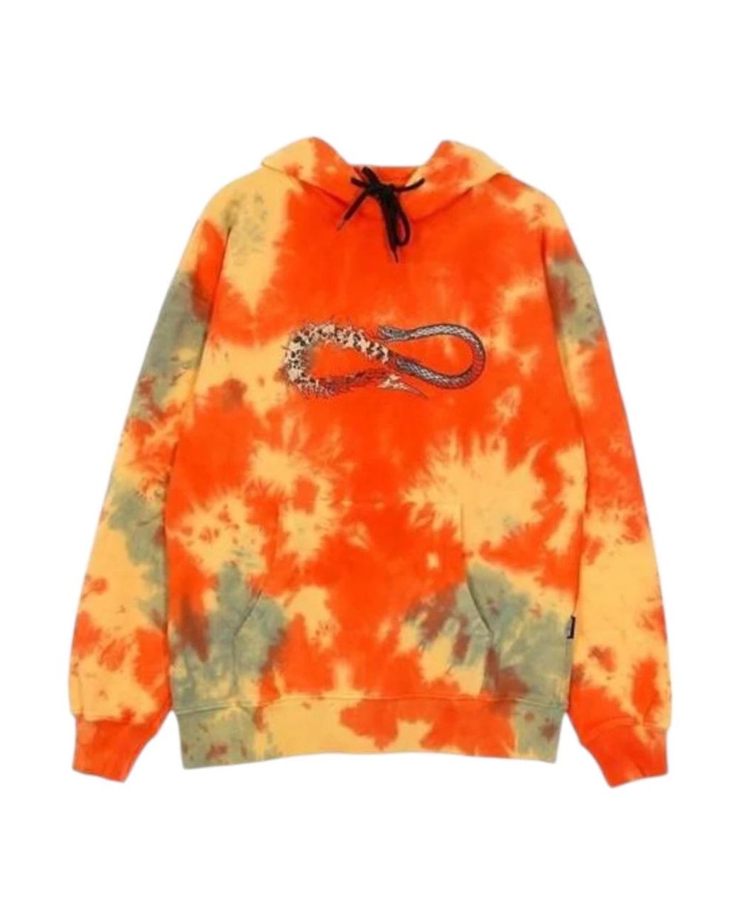 Propaganda Hoodies & Sweatvesten ,Veelkleurig ,Katoen Tie Dye Hoodie Met Kangoeroezak in het Orange voor heren
