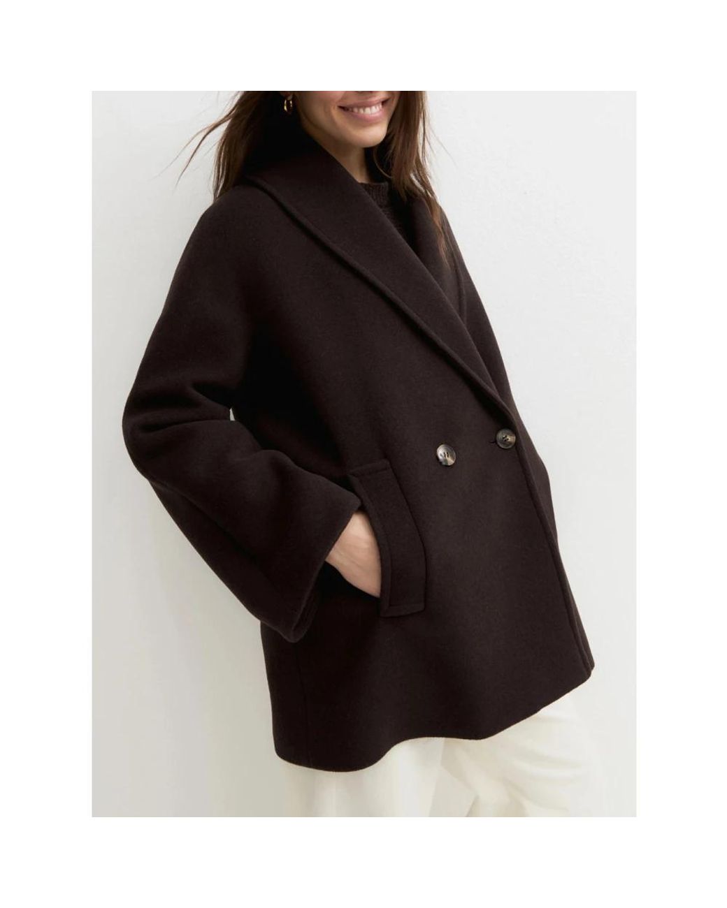 Marella Black Double-Breasted Coats