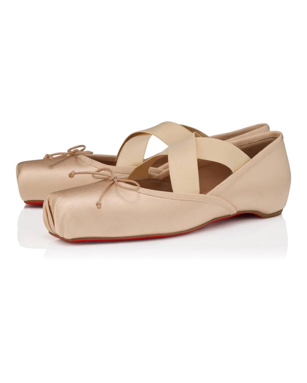 Christian Louboutin Natural Ballerina Shoes