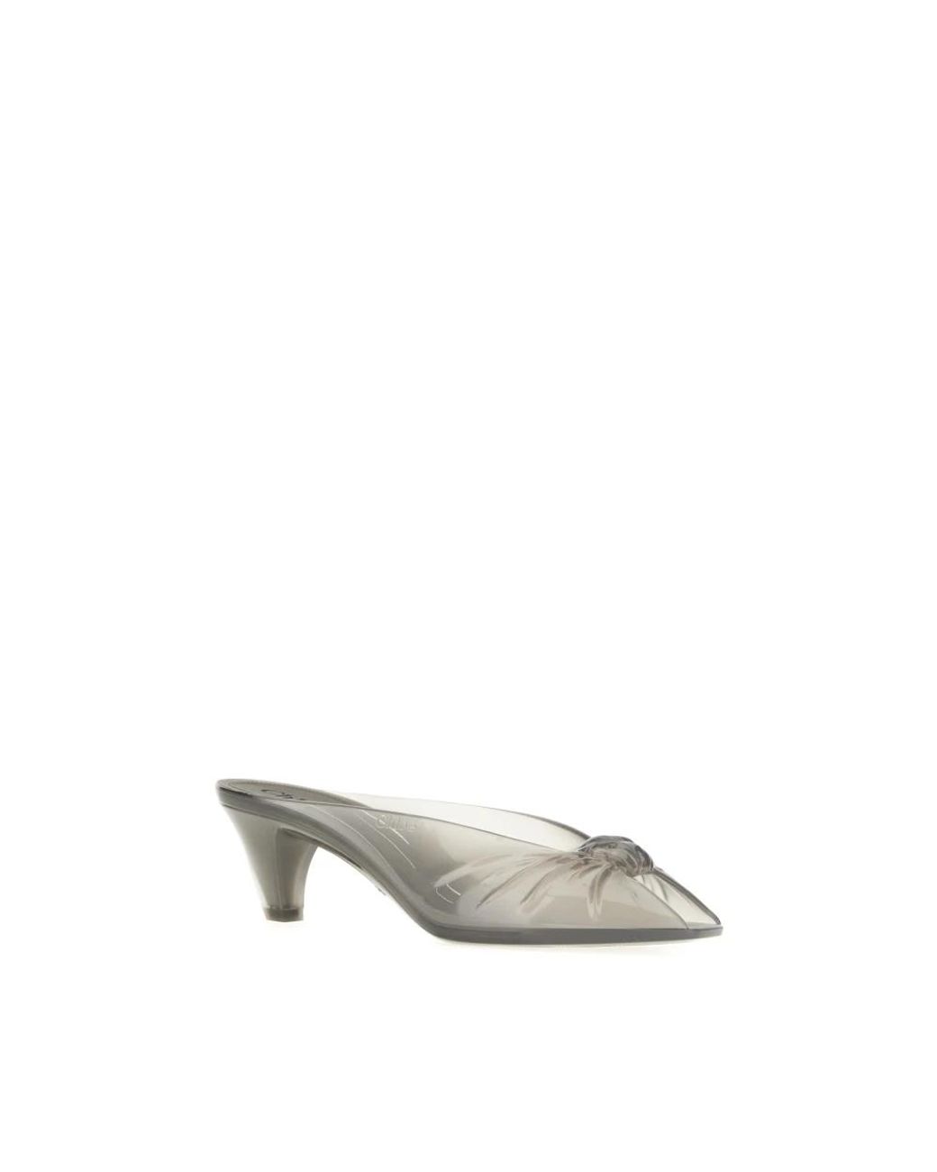 Chloé Gray Heeled Mules