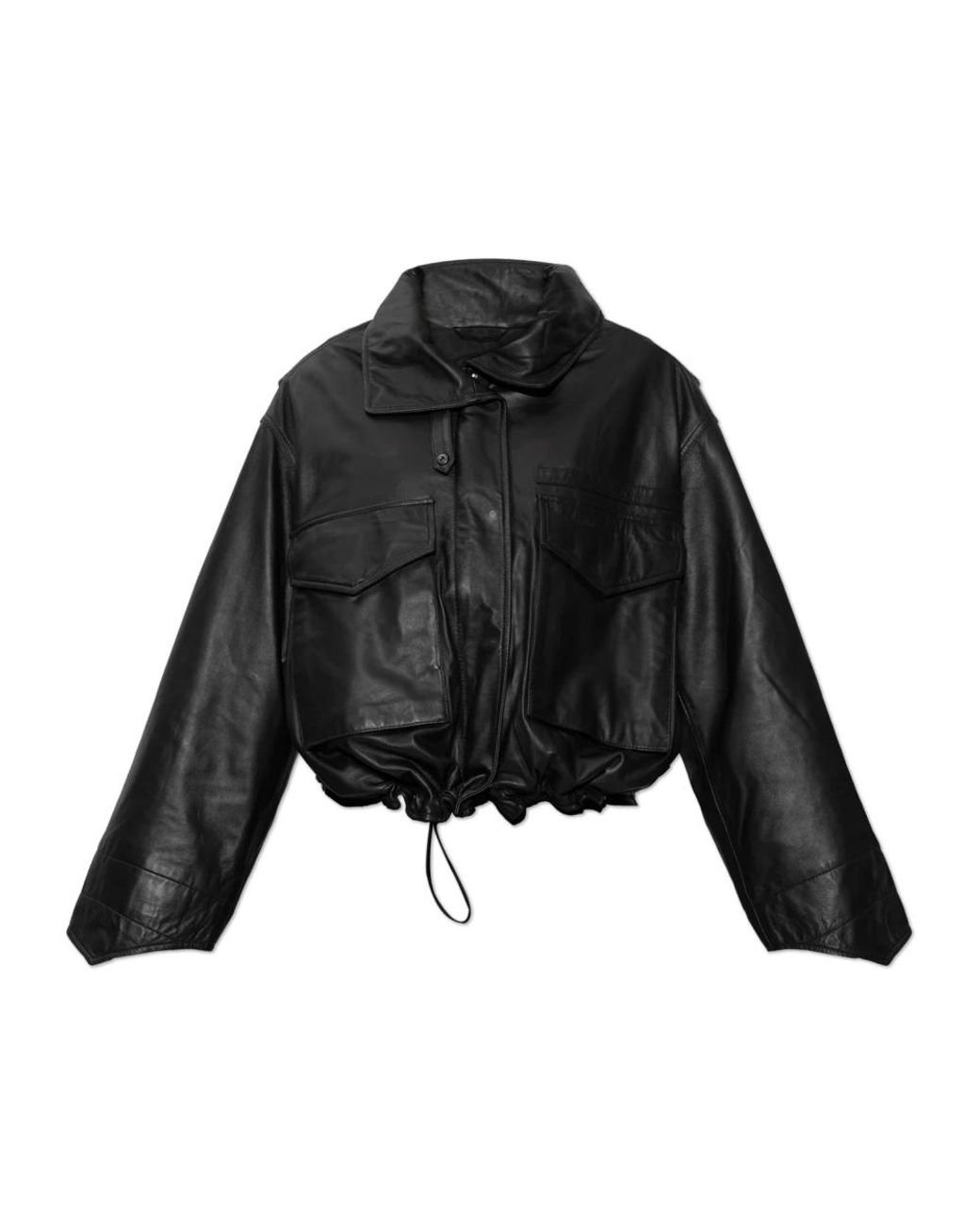 AllSaints Clay Leren Jas in het Black