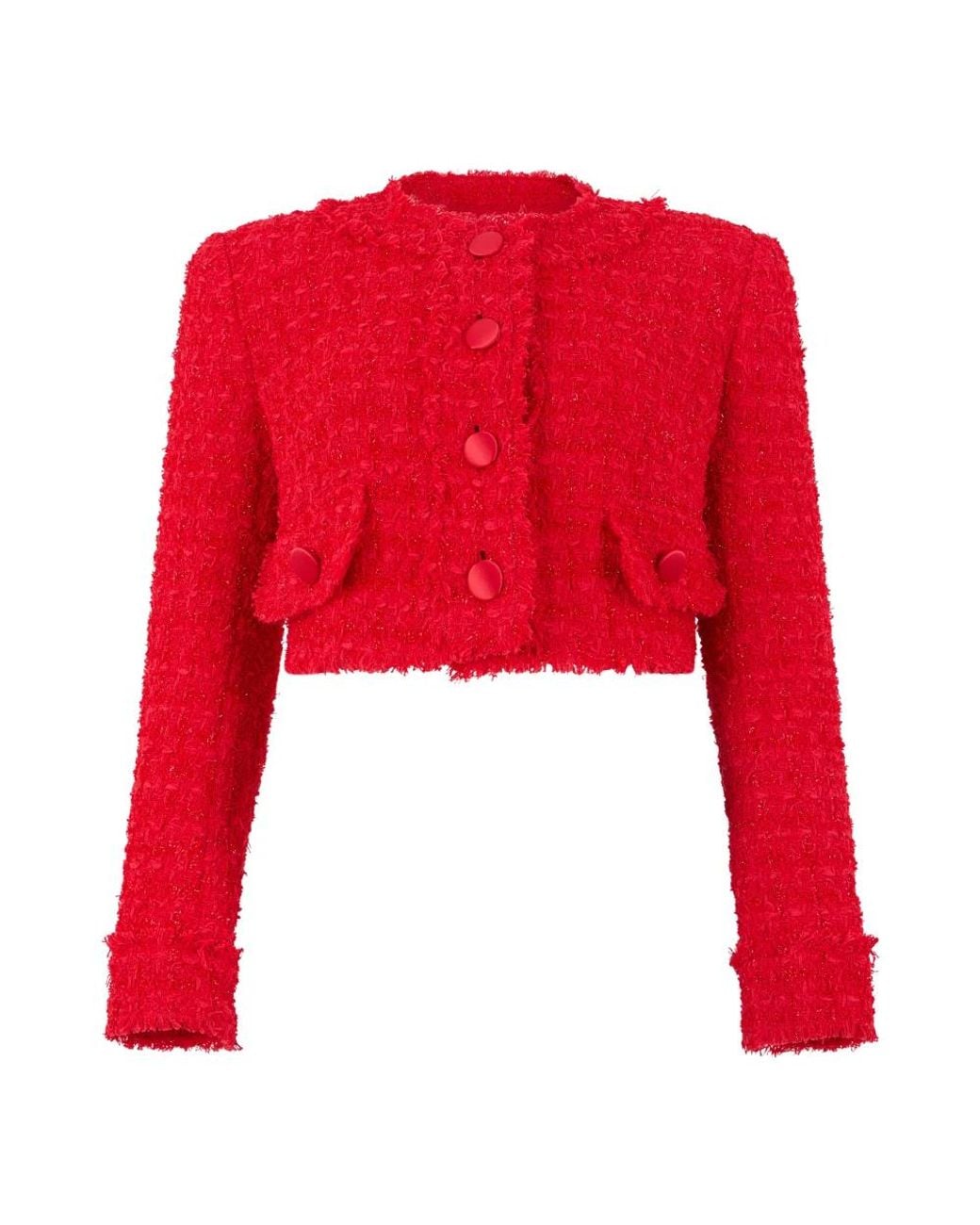 Dolce & Gabbana Red Tweed Jackets
