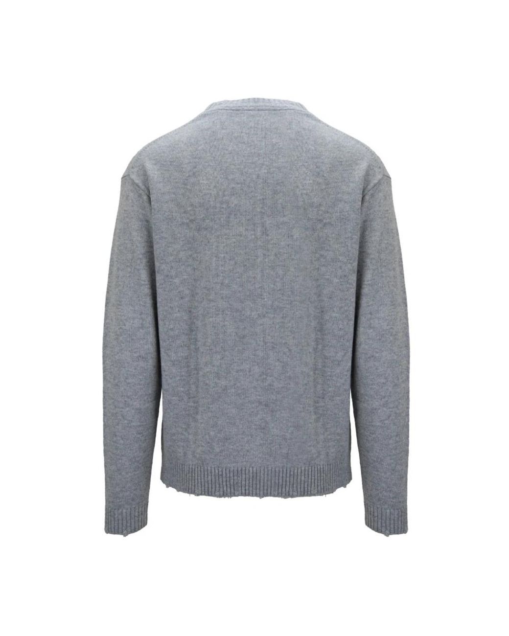 Sun 68 Gray Round-Neck Knitwear for men