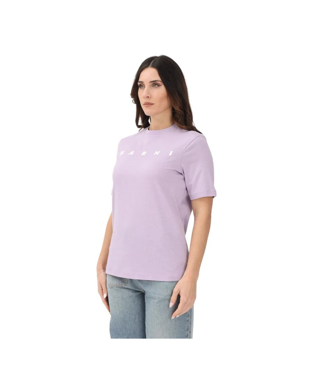 Marni Tops ,Paars ,Short Sleeve T-Shirt in het Purple