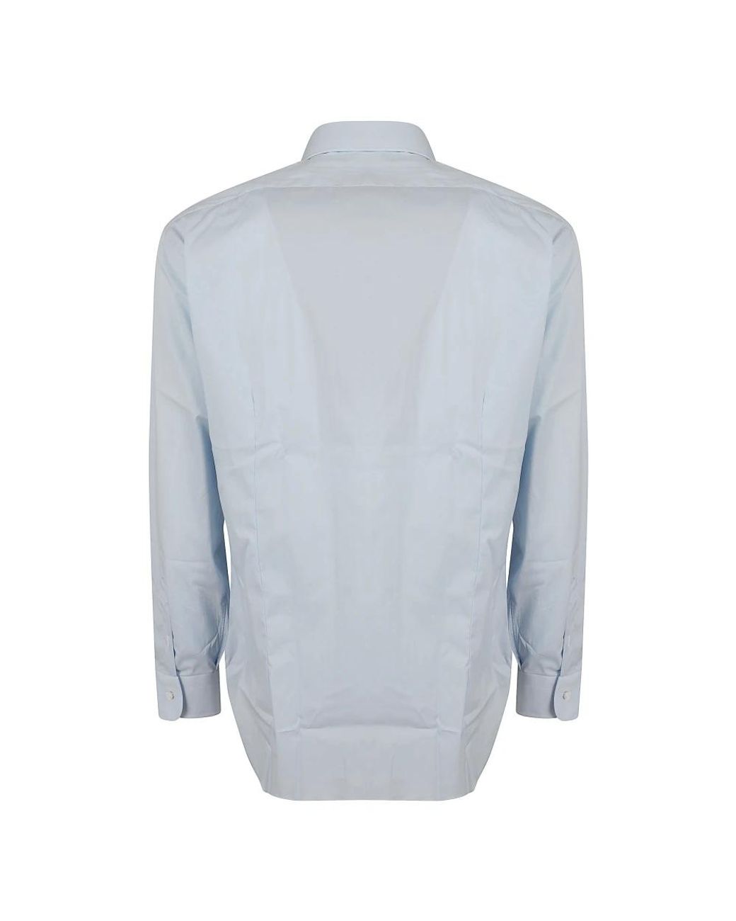 Barba Napoli Blue Formal Shirts for men