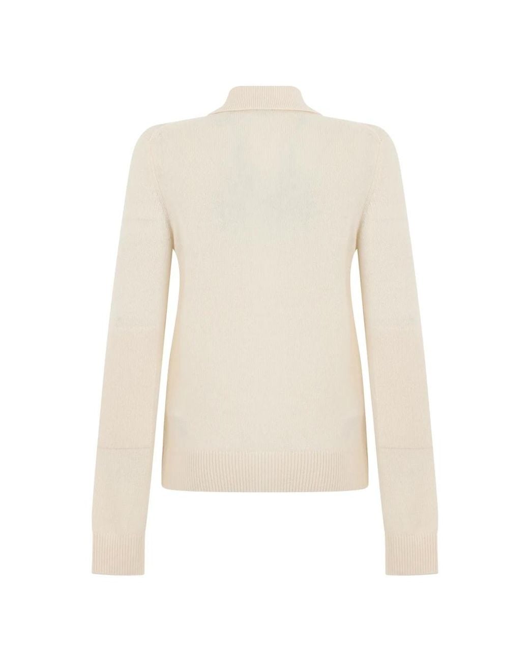 Burberry White Cashmere Knitwear