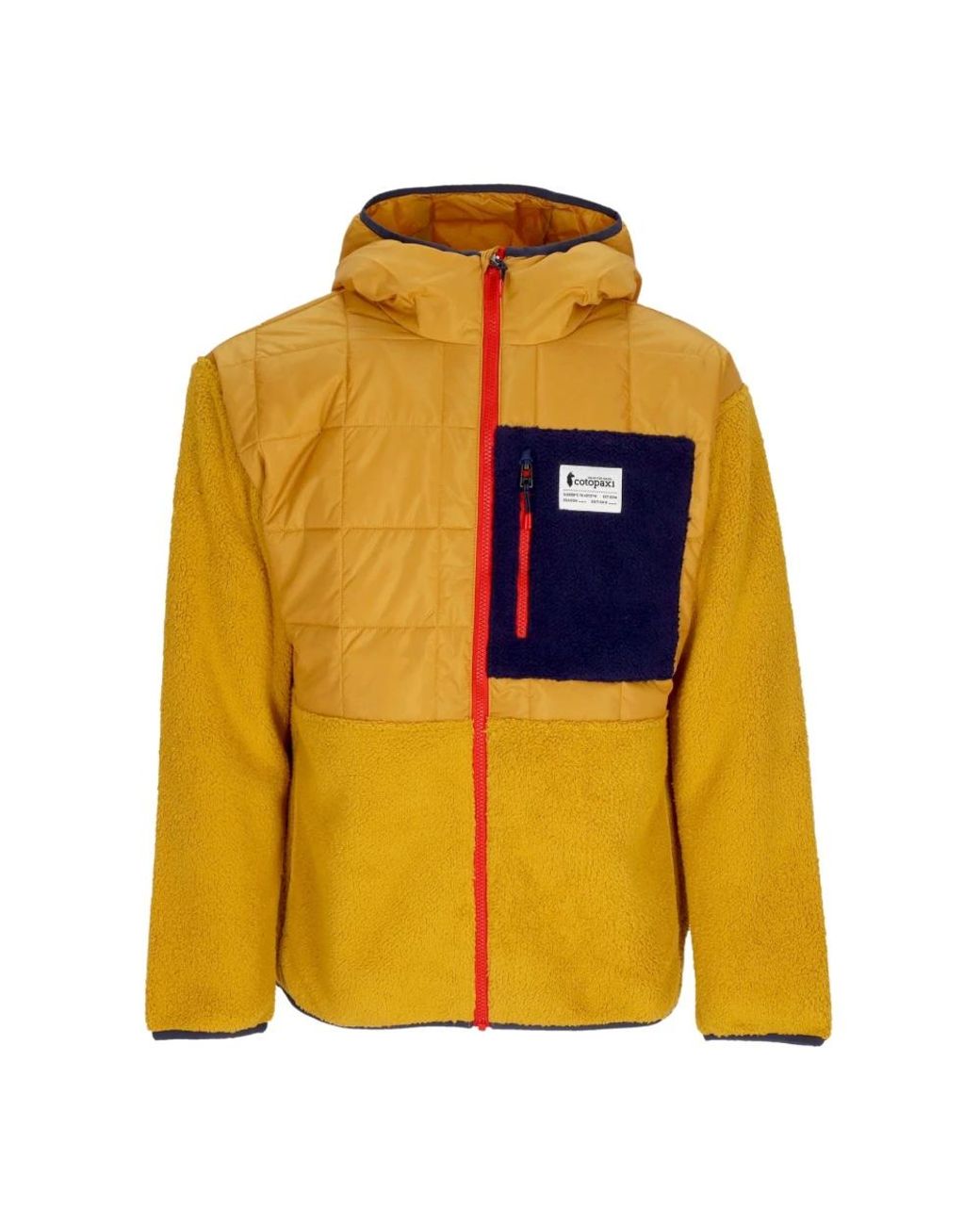 COTOPAXI Fitness ,Geel ,Polyester Hybride Sherpa Hoodie Jas in het Yellow voor heren