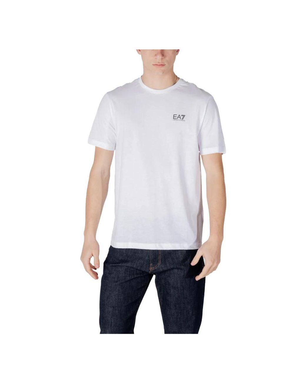 EA7 White T-Shirts for men