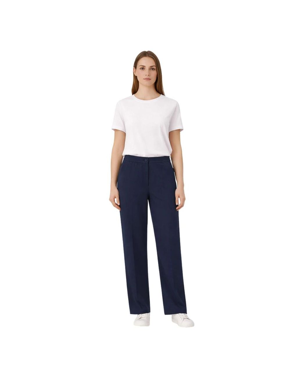 iBlues Blue Straight Trousers