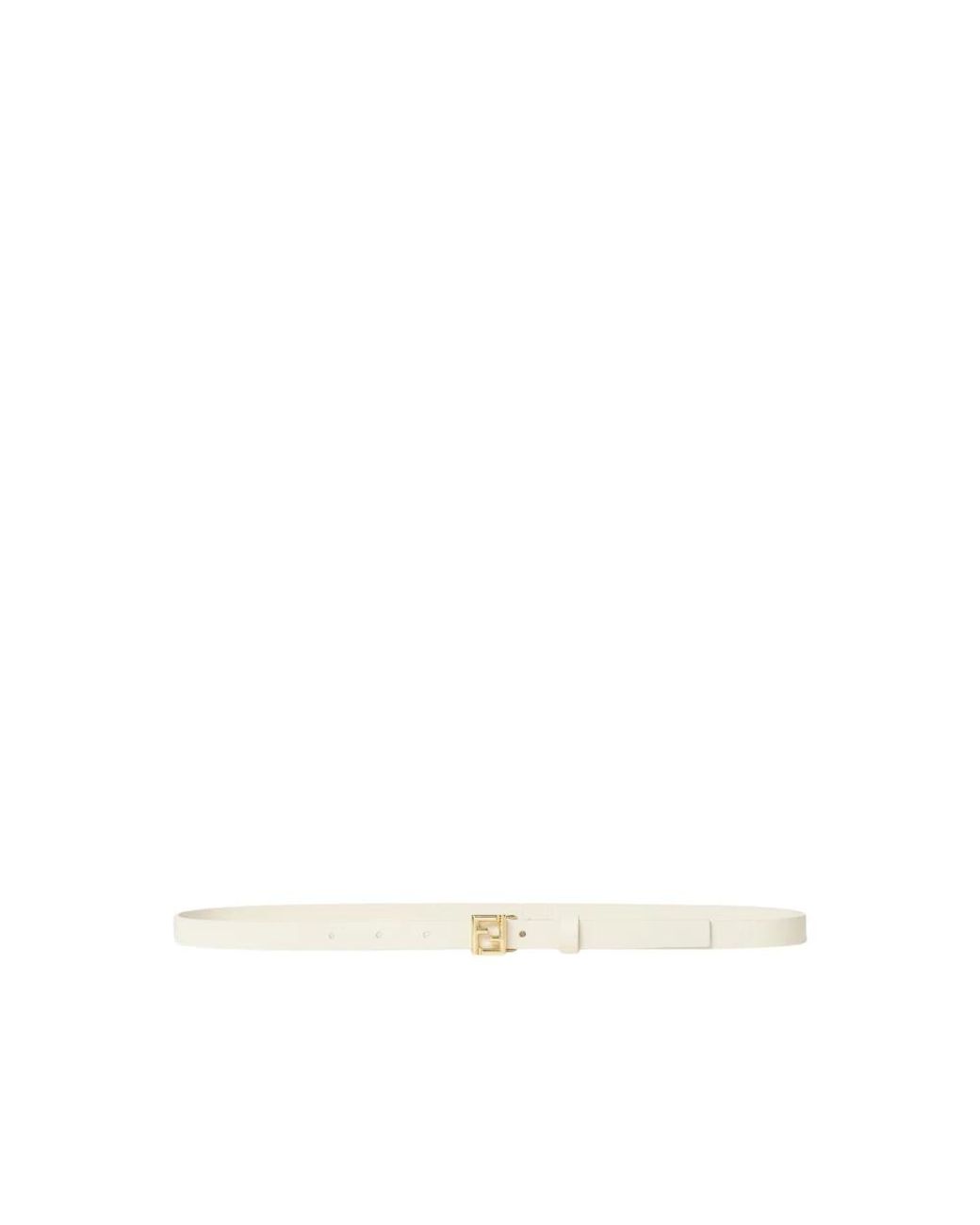 Fendi White Ff 15 Mm Ledergürtel