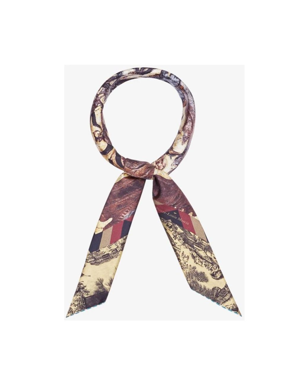 Pierre Louis Mascia Purple Silky Scarves