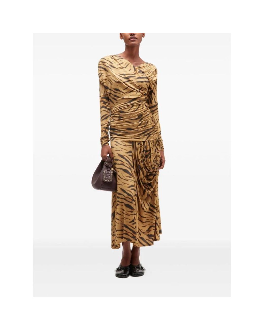 Ganni Metallic Midi Dresses