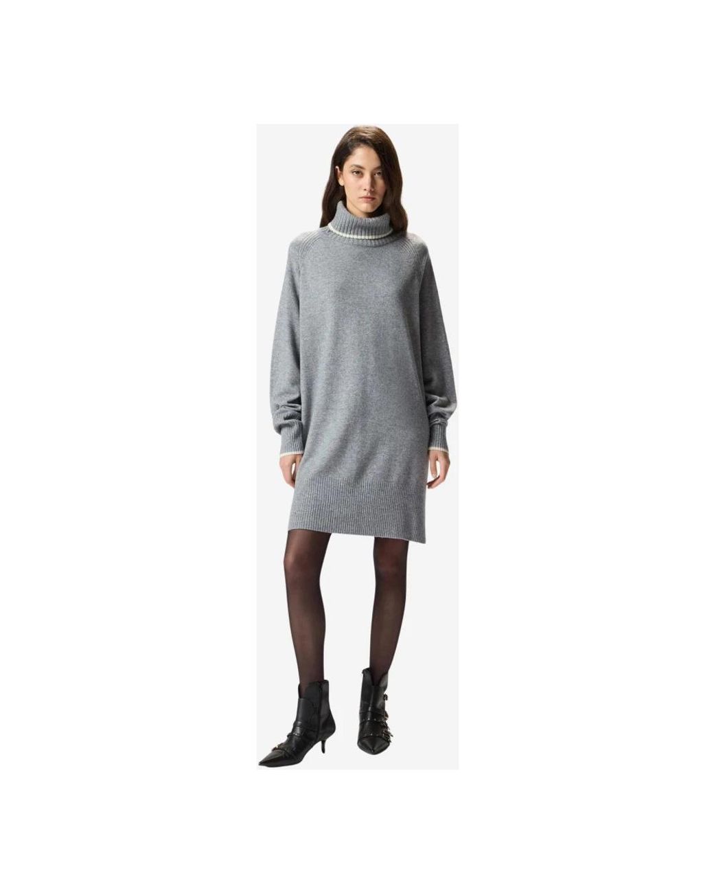 Pinko Gray Knitted Dresses