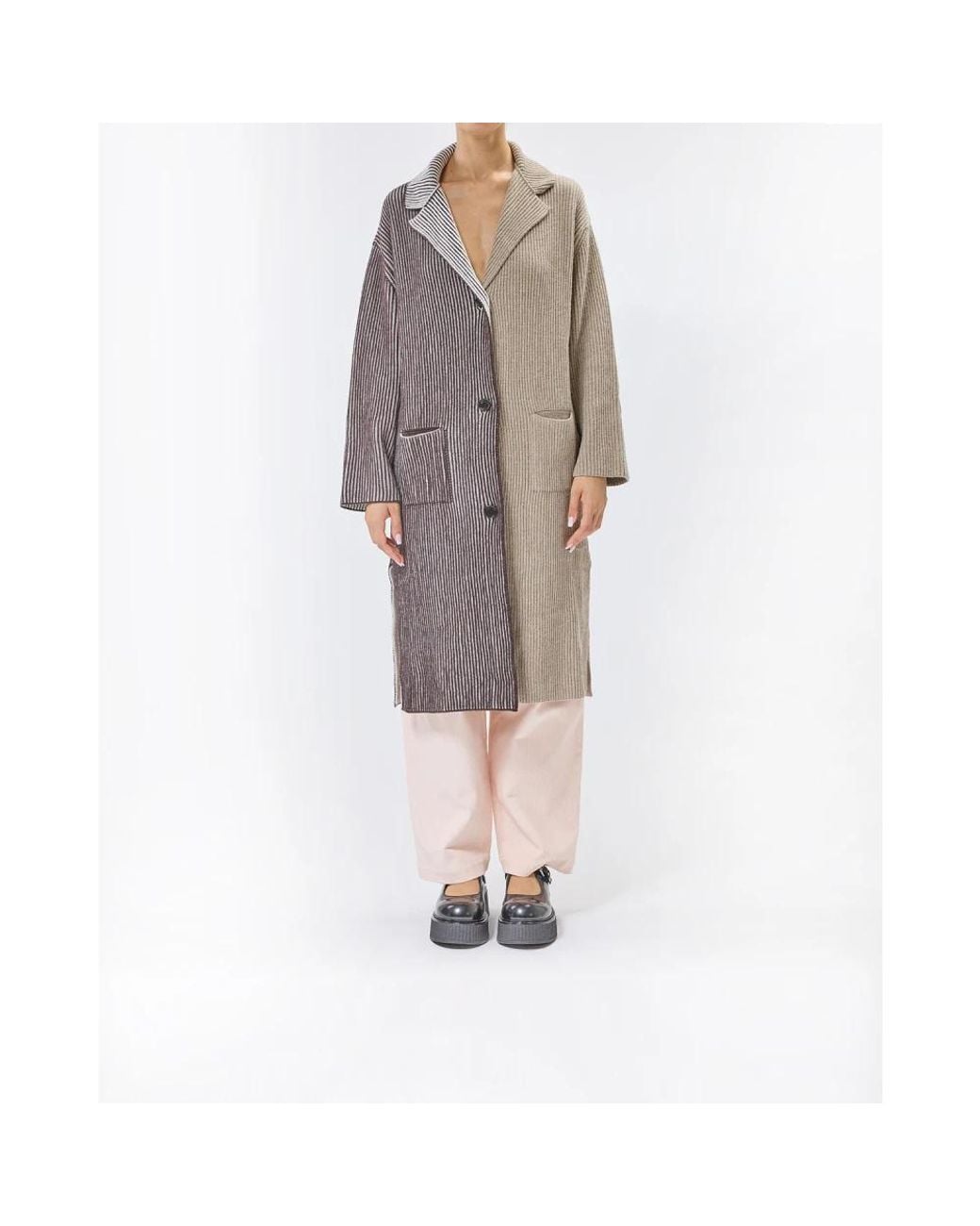 Moschino Brown Single-Breasted Coats