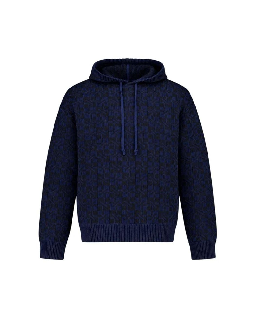 KENZO Hoodies & Sweatvesten ,Blauw ,Katoen Gram Gebreide Hoodie in het Blue voor heren
