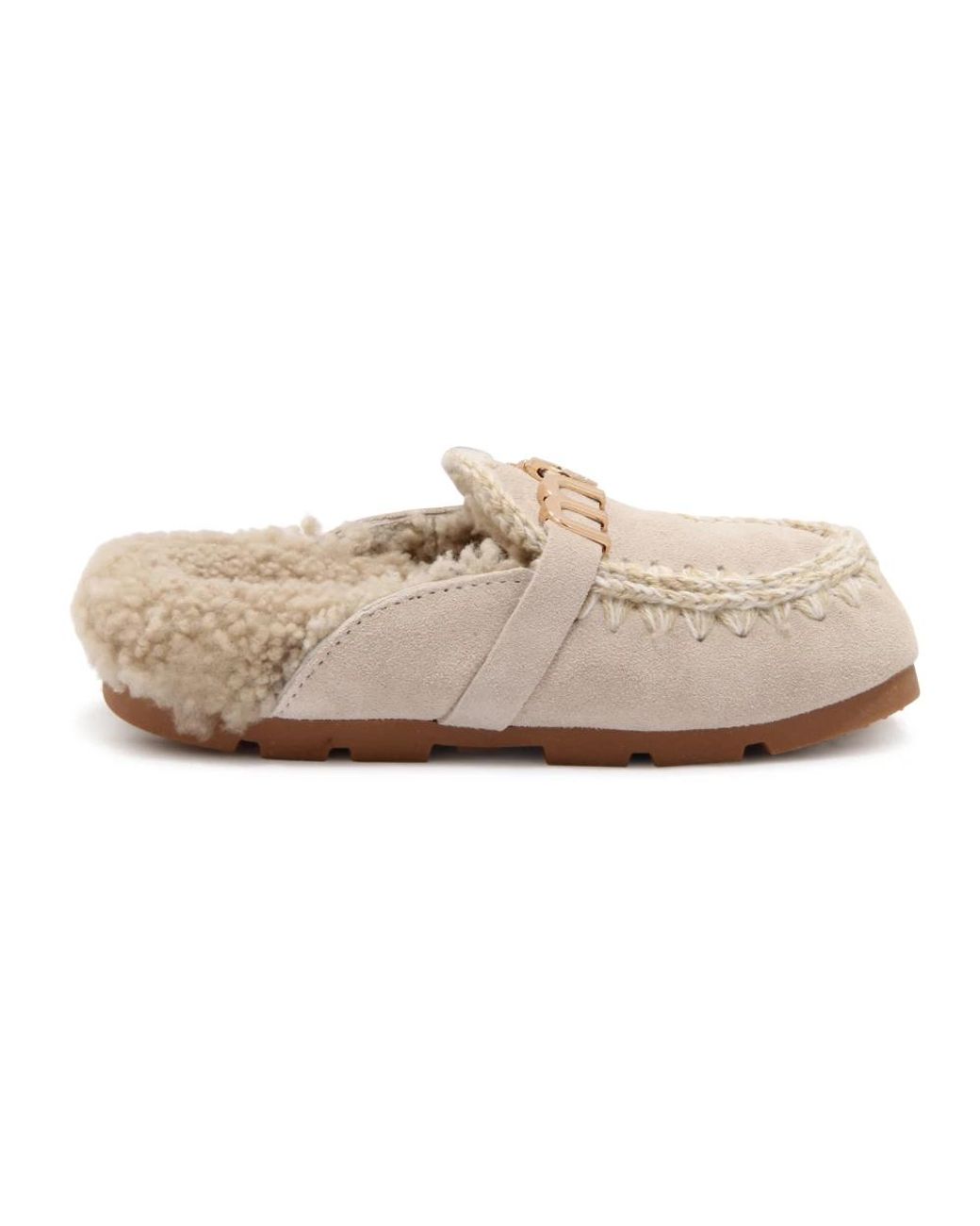 Mou Schoenen ,Wit ,Winter Bio Slide Pantoffels in het Pink