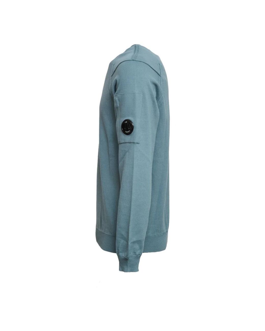 C P Company Blue Round-Neck Knitwear for men