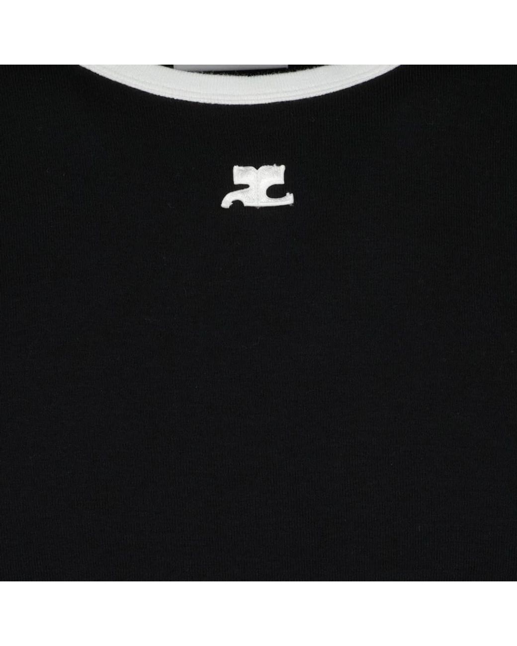 Courreges Black T-Shirts for men