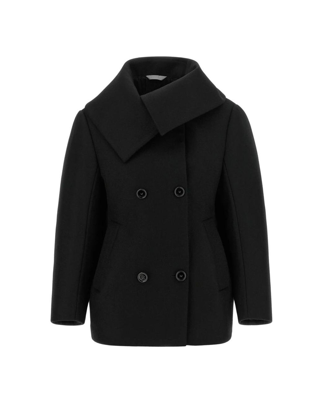 Balenciaga Black Double-Breasted Coats