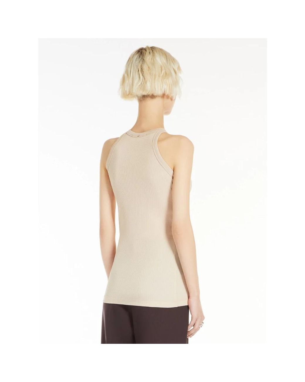 Sportmax Natural Sleeveless Tops