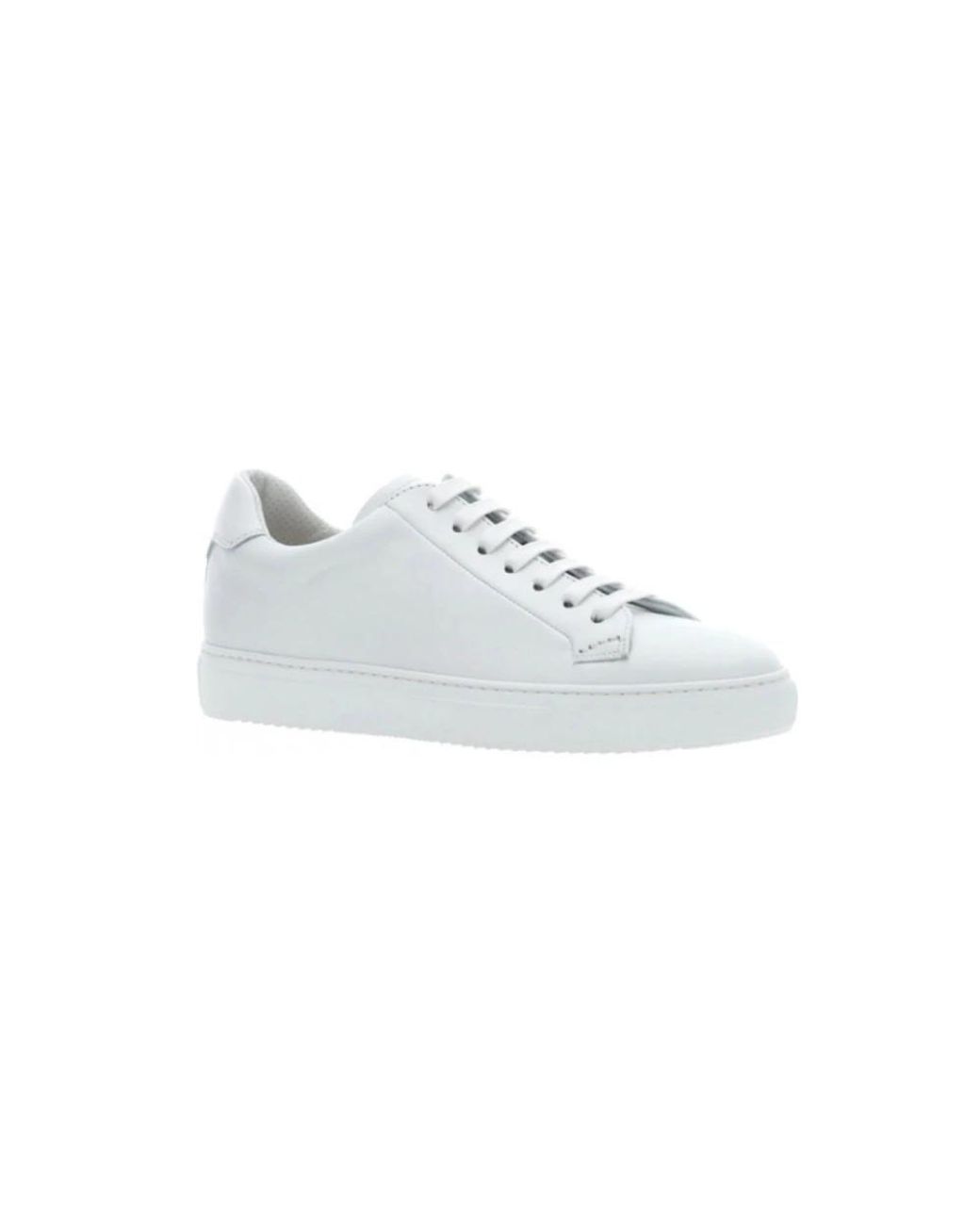 Doucal's White Minimal Leather Colorblock Sneakers for men