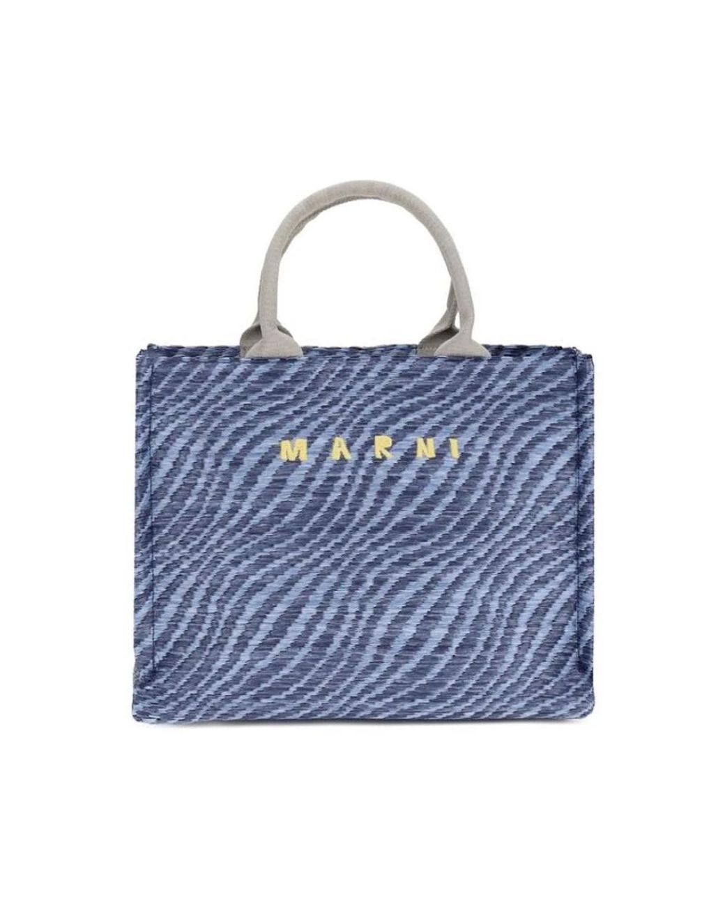 Marni Blue Shopping Bags