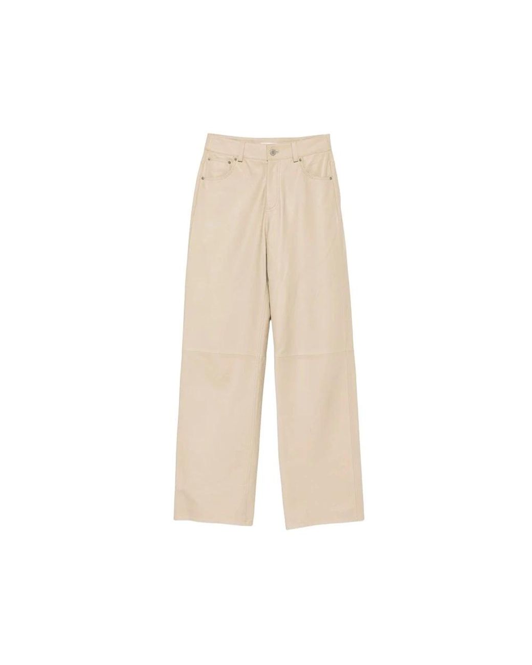 By Malene Birger Natural Leather Trousers