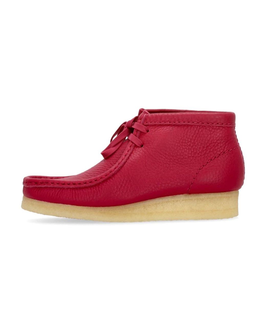 Clarks Red Lace-Up Boots