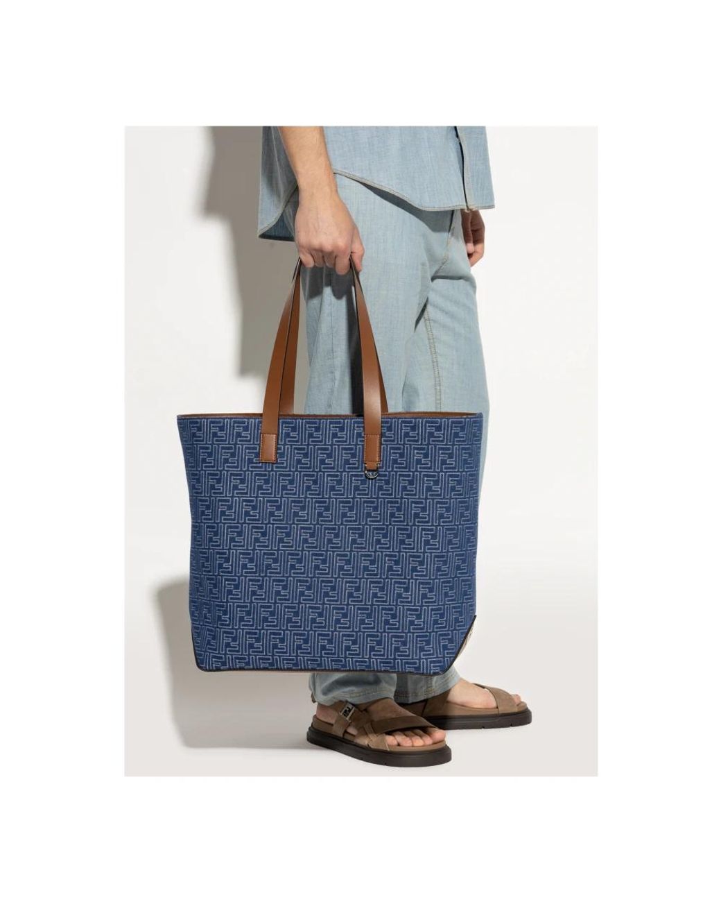 Fendi Blue Tote Bags for men
