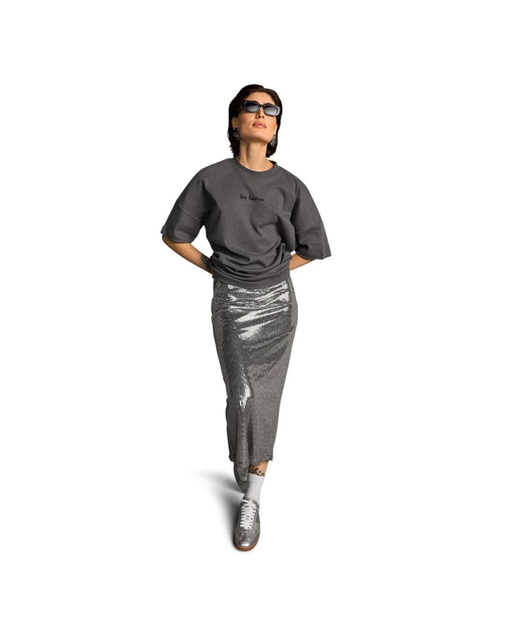 Midi Skirts Riani de color Gray