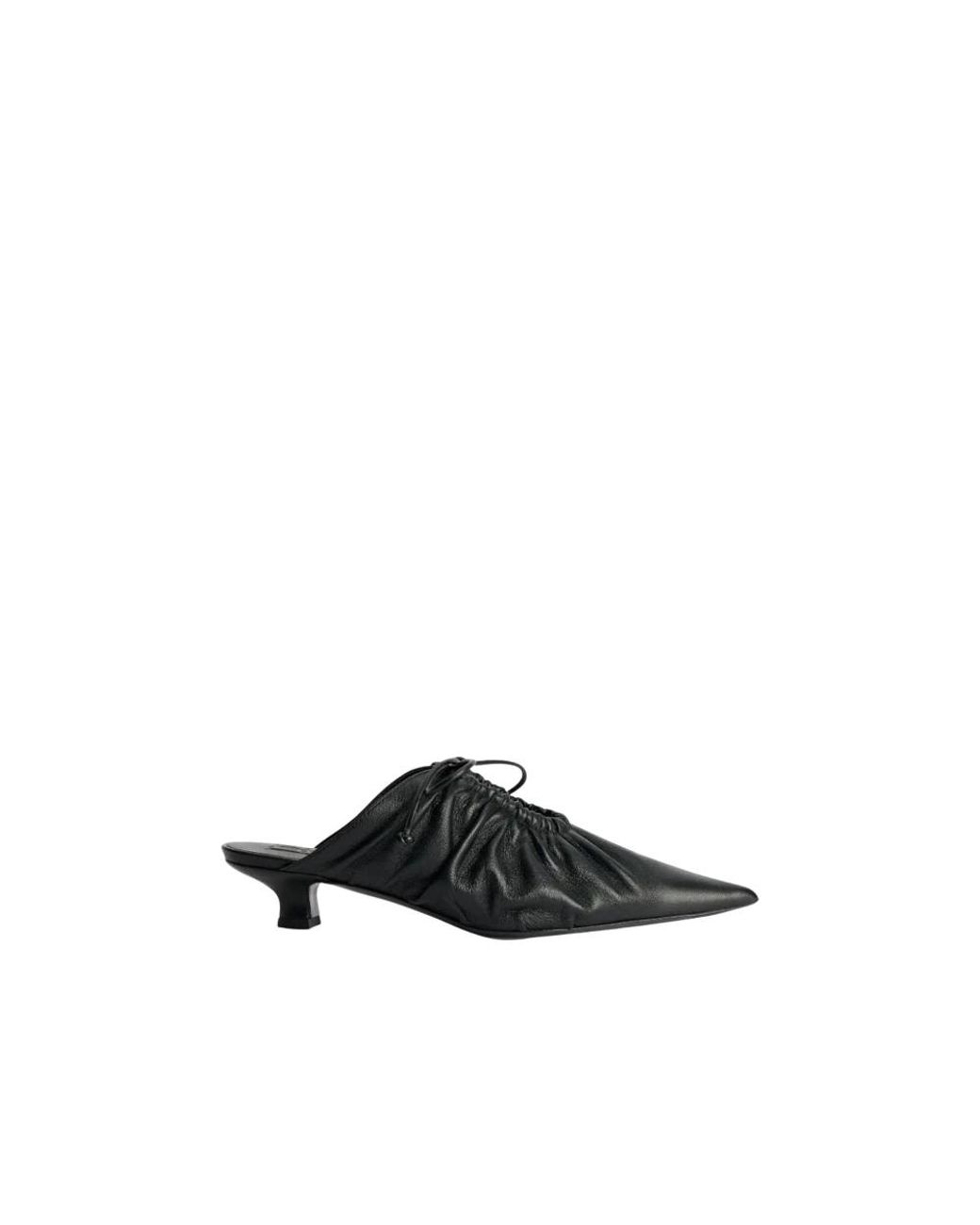 By Malene Birger Black Heeled Mules