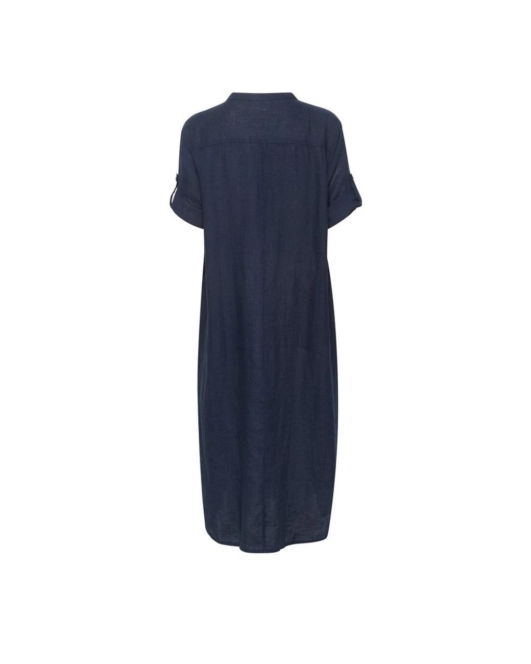 Midi Dresses Cream de color Blue