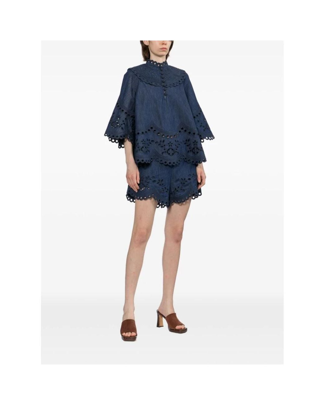 Zimmermann Blue Short Shorts