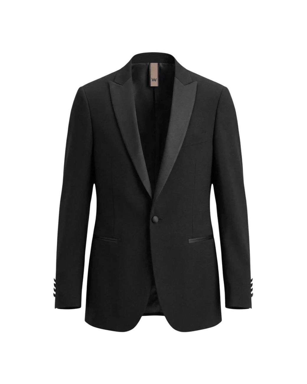 MULISH Black Single Breasted Suits for men