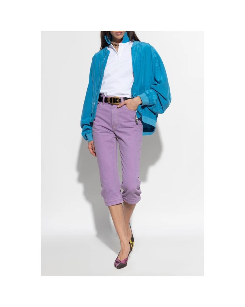 Versace Blue Bomber Jackets