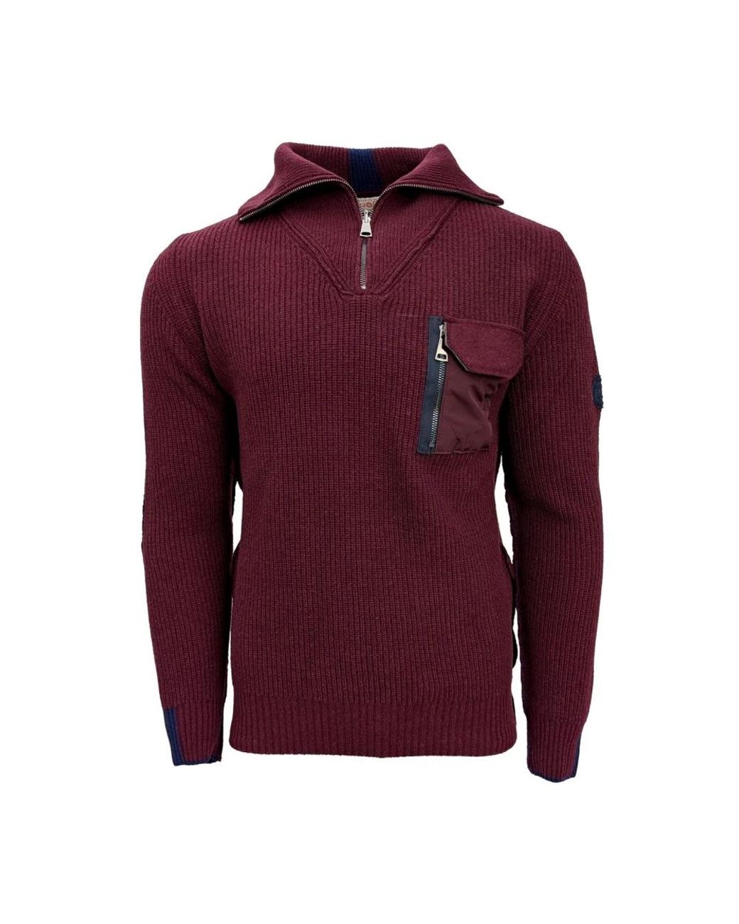 Bob Truien & Vesten ,Rood ,Half-Zip Turtleneck in het Red voor heren
