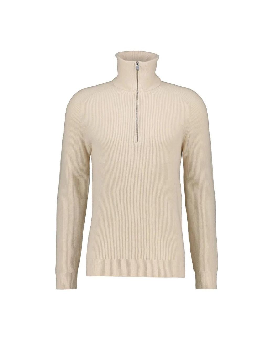 Profuomo Half Zip Pullover in het Natural voor heren