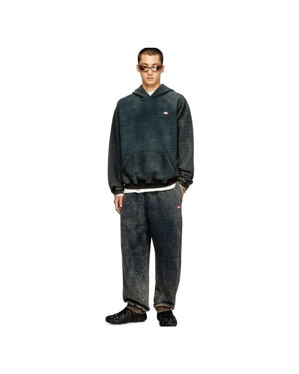 DIESEL Green Hoodies for men