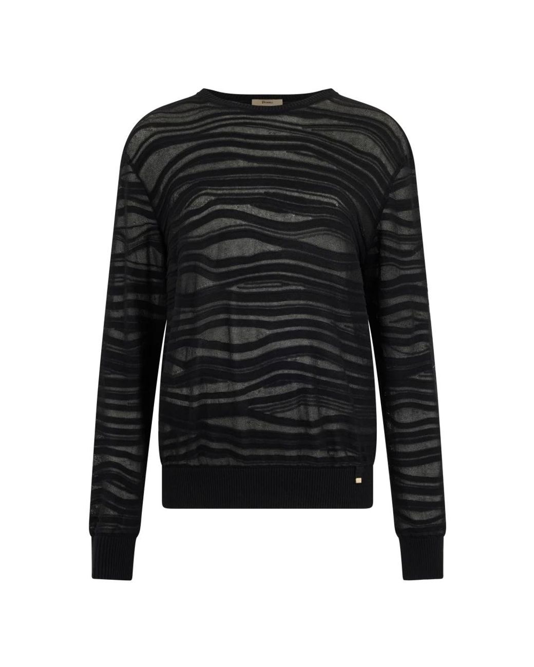 Herno Black Round-Neck Knitwear