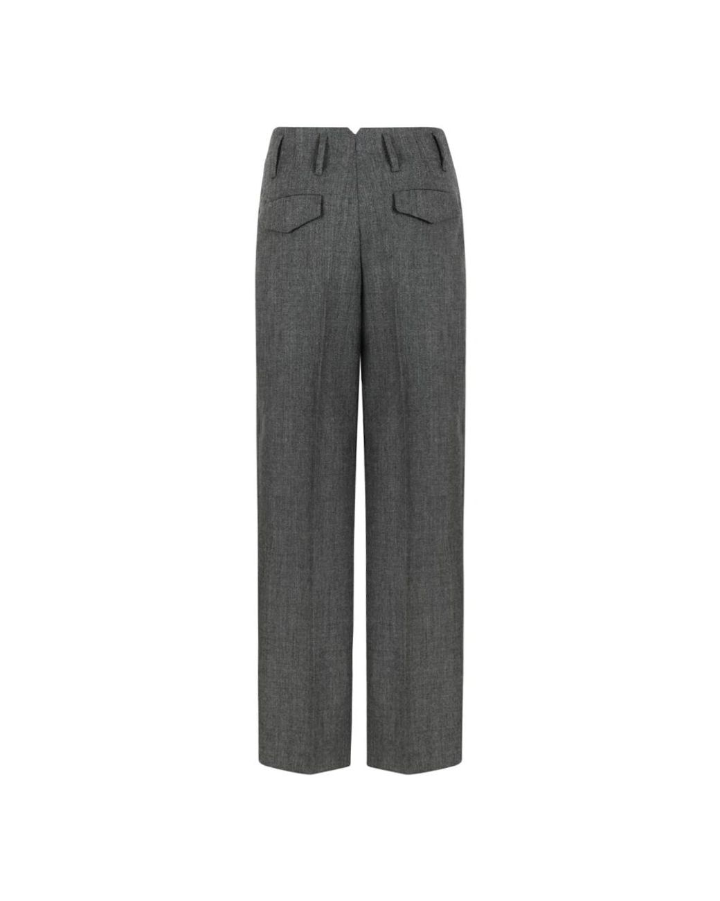 AMI Gray Wide Trousers