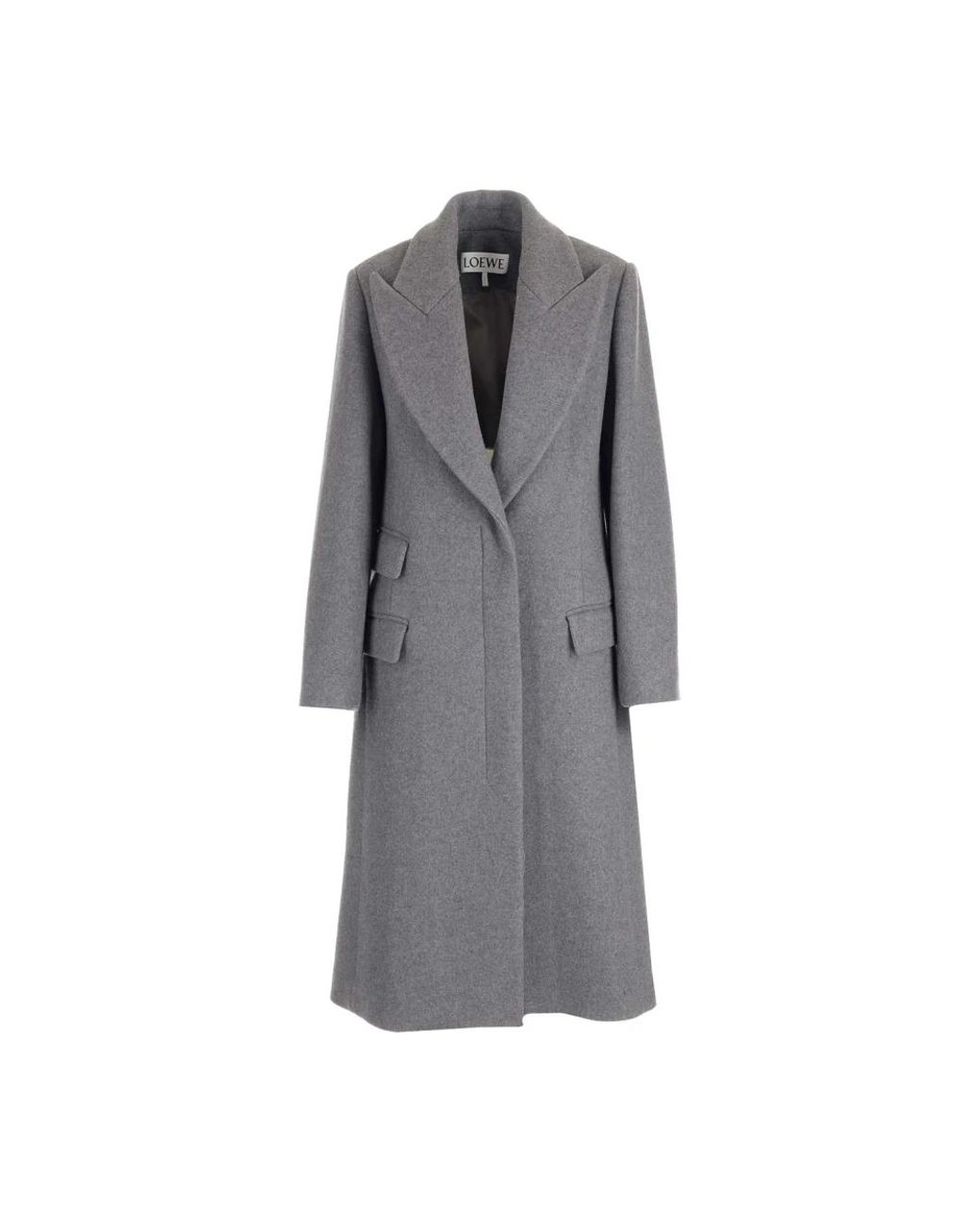 Loewe Gray Single-Breasted Coats