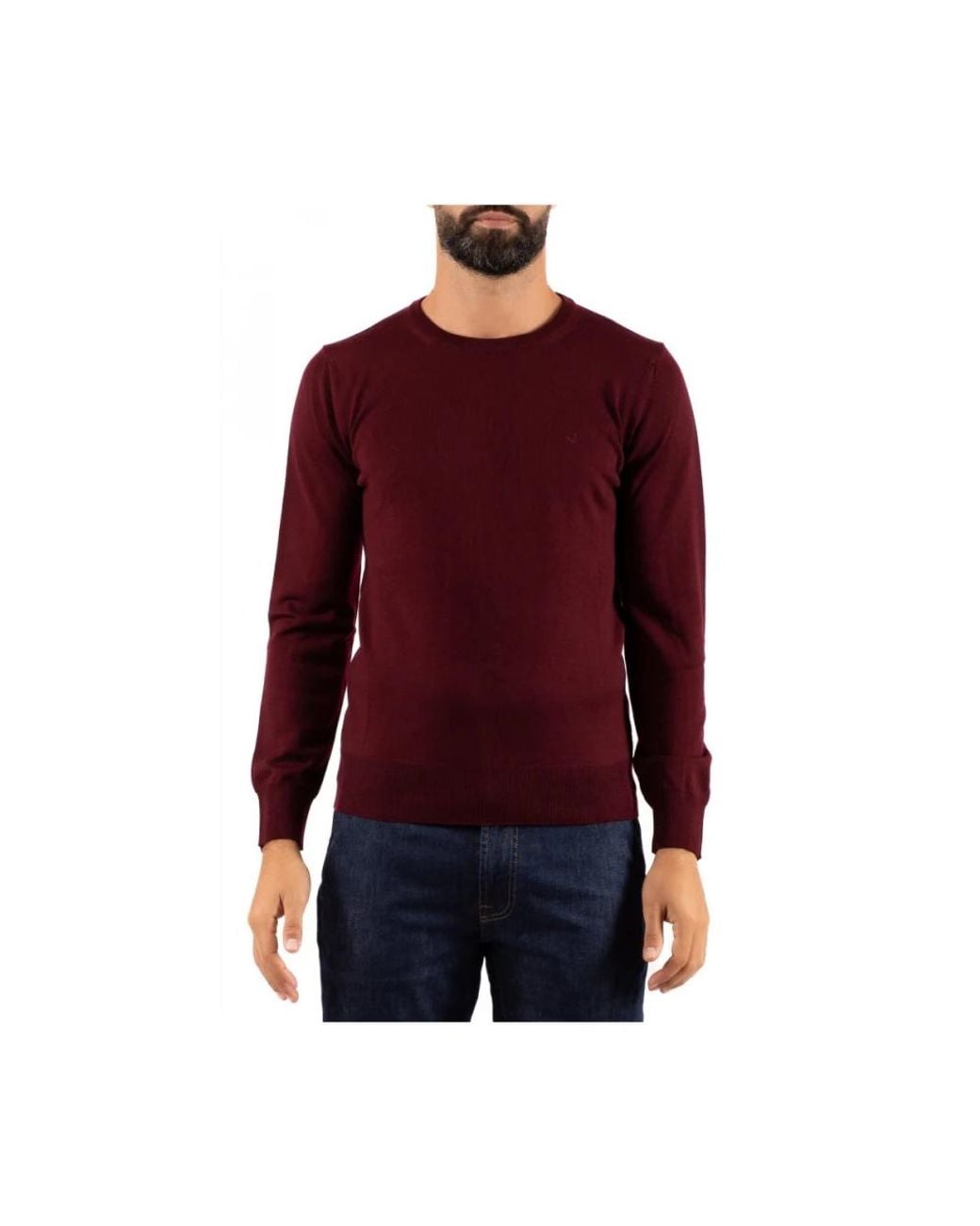 Brooksfield Red Round-Neck Knitwear for men