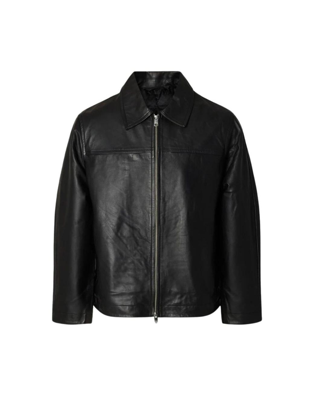 SELECTED Black Leather Jackets for men
