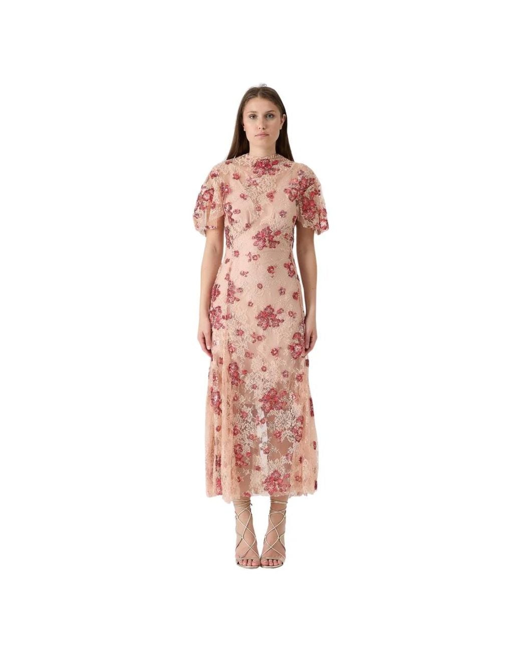 Sabina Musayev Pink Midi Dresses