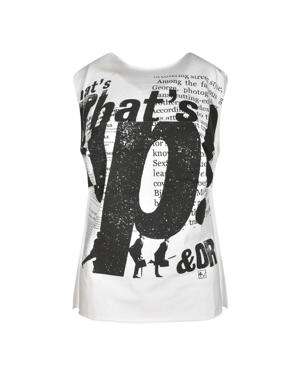 Moschino Black Text-Printed Sleeveless Top