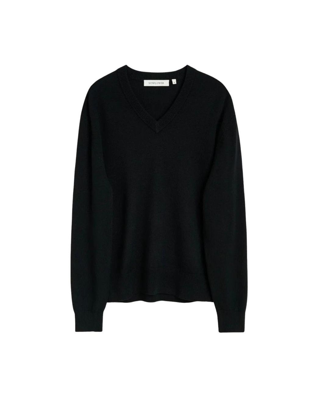 sunflower Black V-Neck Knitwear for men