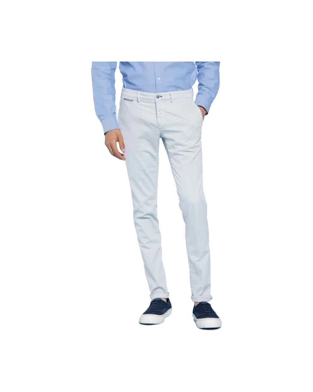Mason's Broeken ,Grijs ,Chino Broek in het Blue voor heren