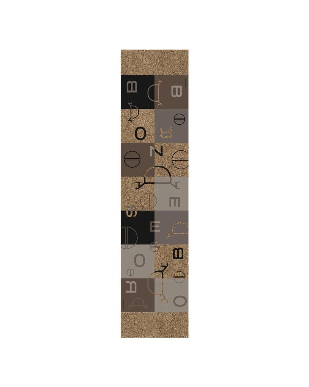 Borbonese Accessoires ,Grijs ,Wol Sciarpa Color Block in het Brown