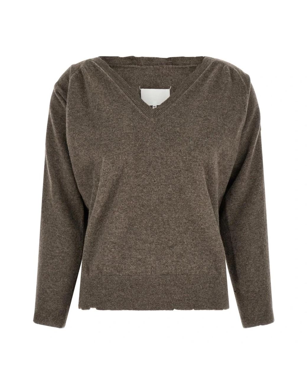 Maison Margiela Green V-Neck Knitwear