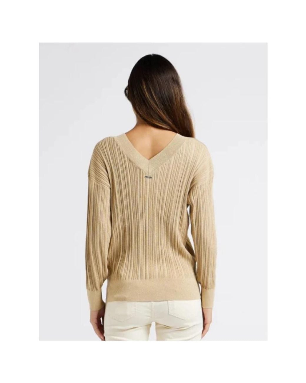 Liu Jo Natural V-Neck Knitwear